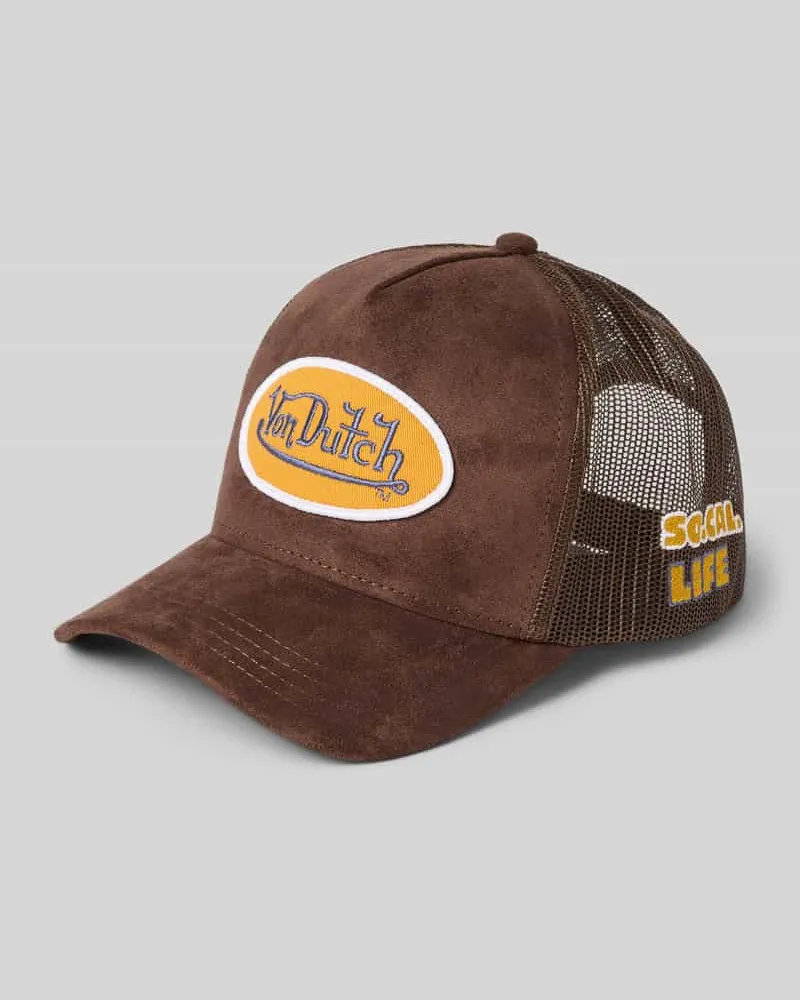 Von Dutch Trucker Cap mit Label-Patch Modell 'CASQUETTE Black