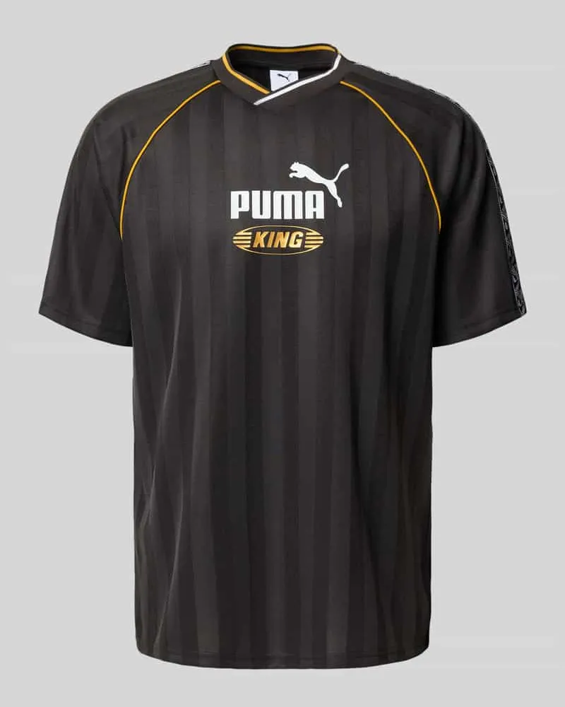 Puma T-Shirt mit Label-Print Black
