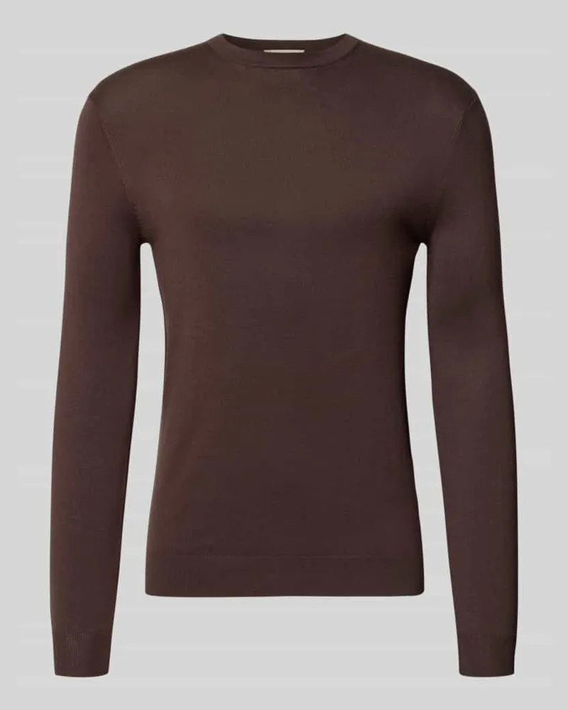Only & Sons Regular Fit Pullover aus Viskose-Mix Modell 'WYLER Schoko