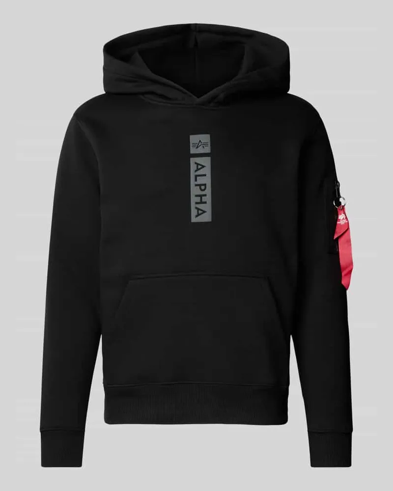 Alpha Industries Hoodie mit Label-Print 