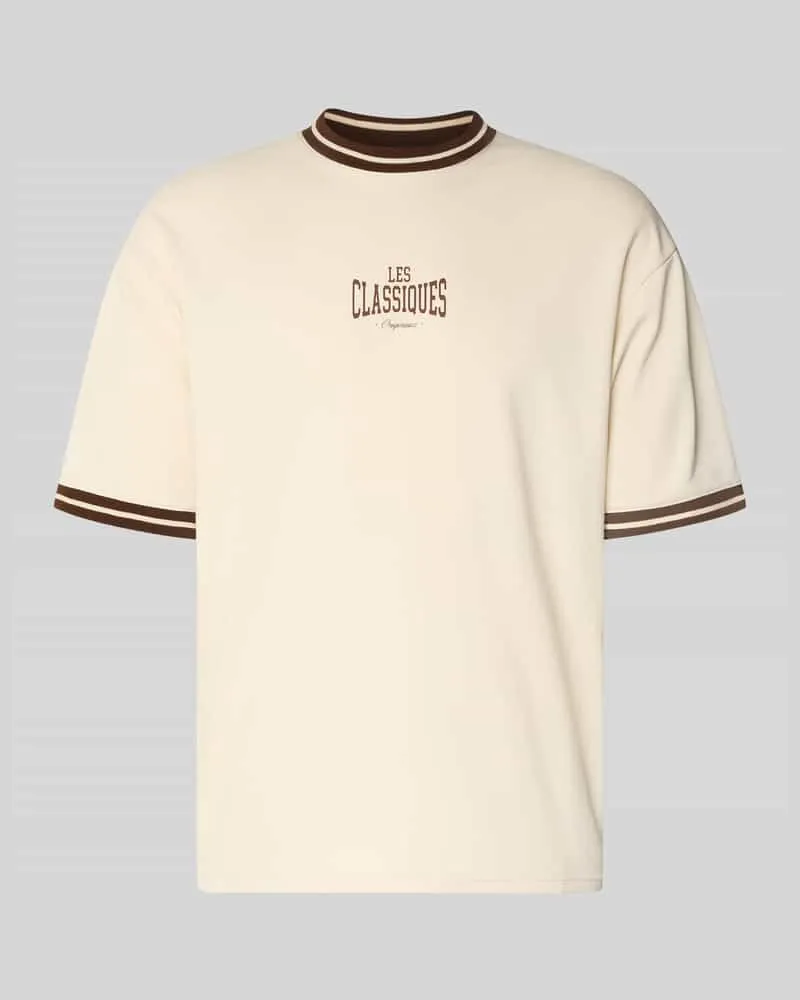 Only & Sons Boxy Fit T-Shirt aus reiner Baumwolle Modell 'LES Offwhite
