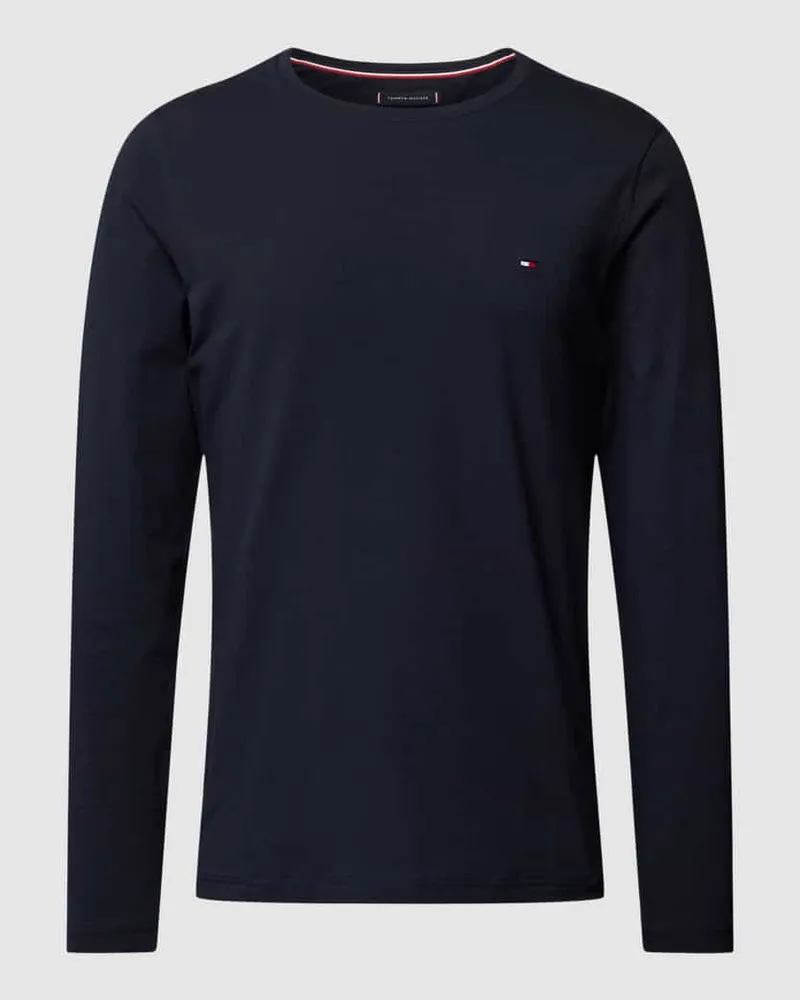 Tommy Hilfiger Slim Fit Longsleeve mit Label-Stitching 