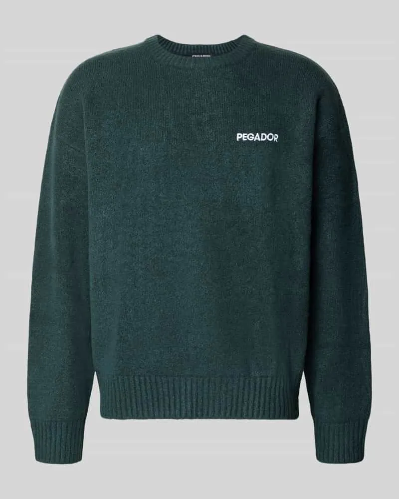 PEGADOR Oversized Strickpullover Modell 'Luka Dunkelgruen