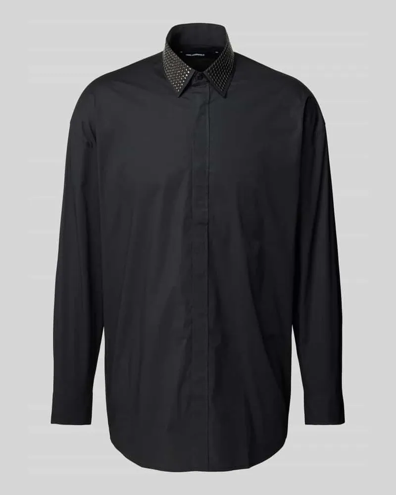 Karl Lagerfeld Regular Fit Freizeithemd mit Kentkragen 