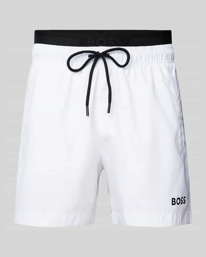 HUGO BOSS Badehose mit elastischem Logo-Bund Modell 'AMUR 