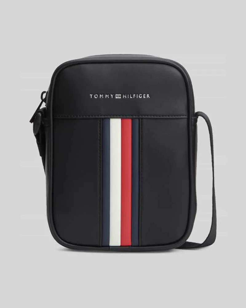 Tommy Hilfiger Umhängetasche in Leder-Optik Modell 'TH METRO MINI REPORTER Black