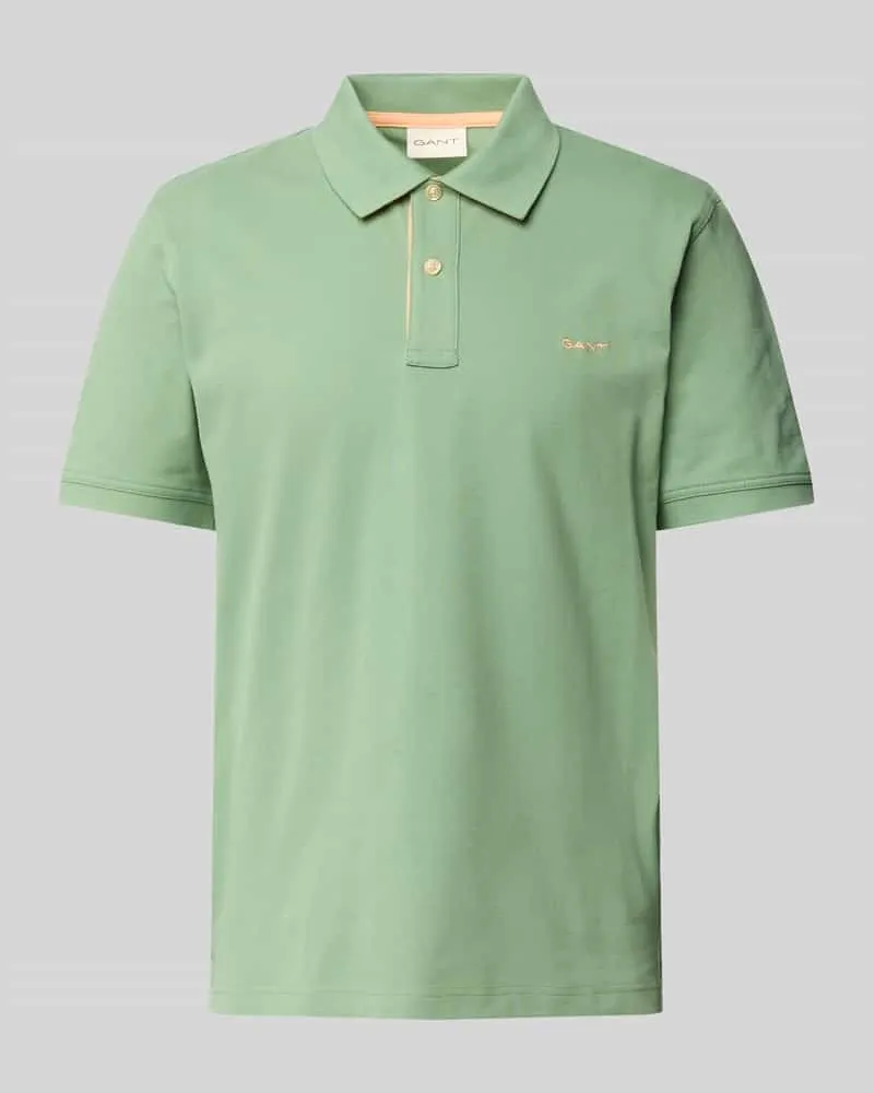 Gant Regular Fit Poloshirt mit Label-Stitching Lind