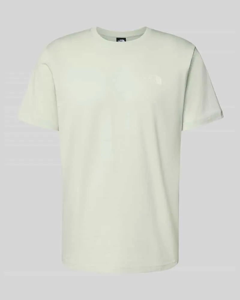 The North Face T-Shirt mit Label-Print Hellgruen