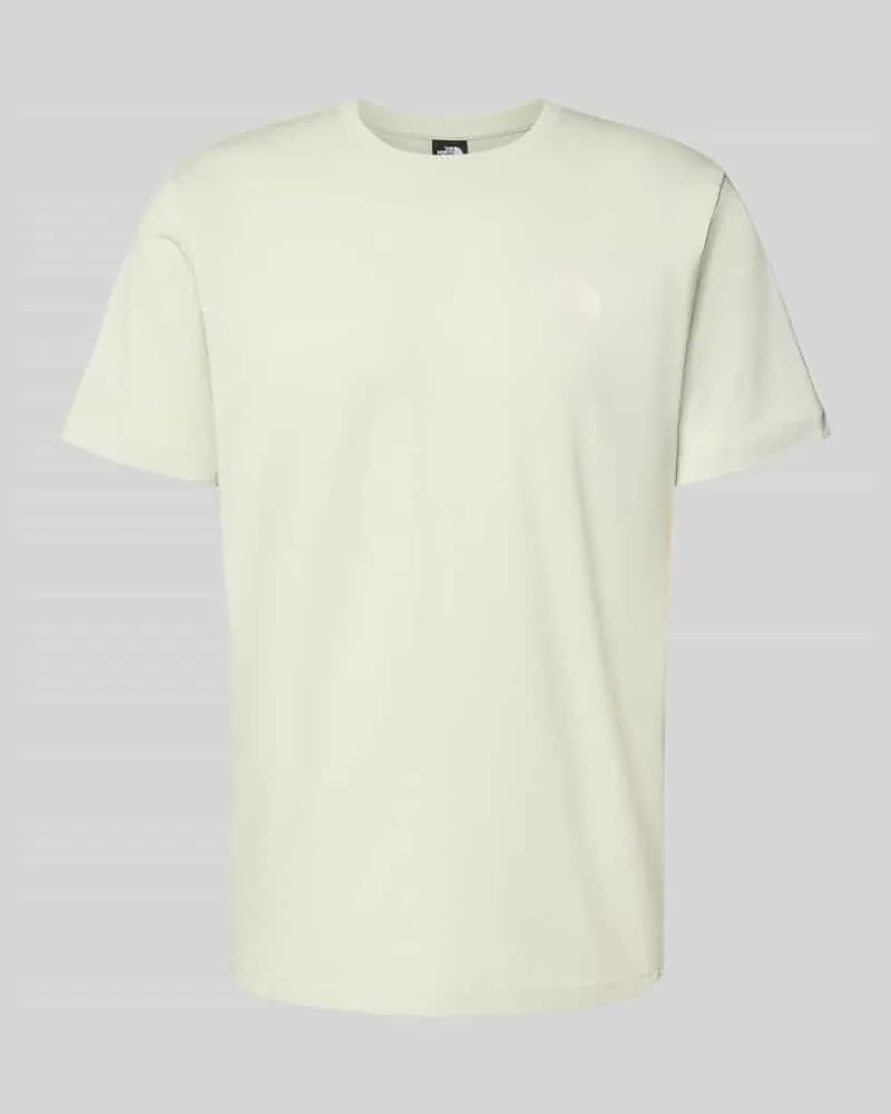 The North Face T-Shirt mit Label-Print Hellgruen