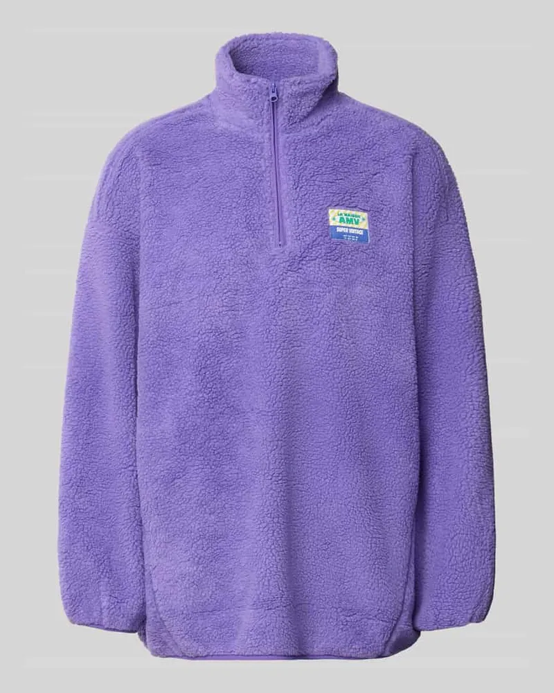 American Vintage Oversized Pullover mit Stehkragen Modell 'HOKTOWN Violett