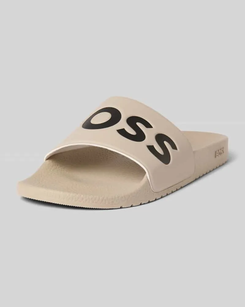 HUGO BOSS Slides mit Label-Print Modell 'Aryeh 