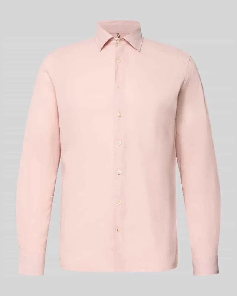cinque Slim Fit Freizeithemd aus Leinen-Mix Modell 'Steven Pink