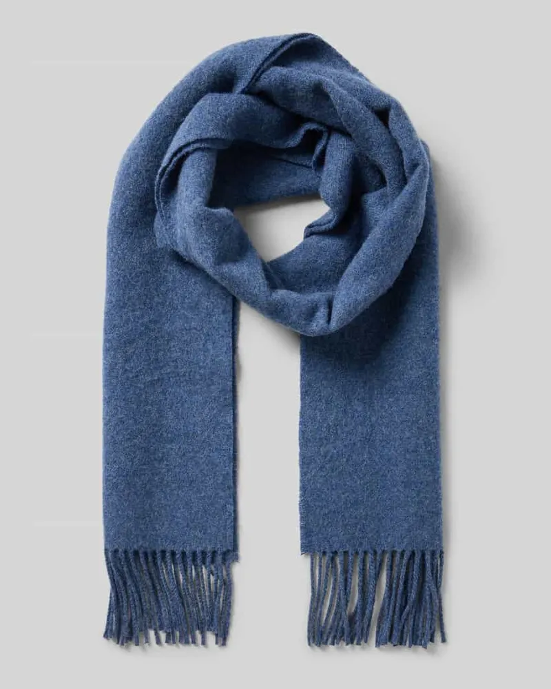 Fraas Schal mit Fransen Jeansblau