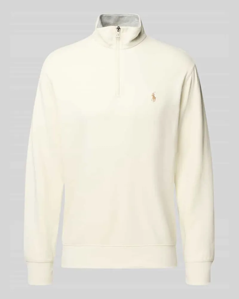 Ralph Lauren Sweatshirt mit Label-Stitching Ecru