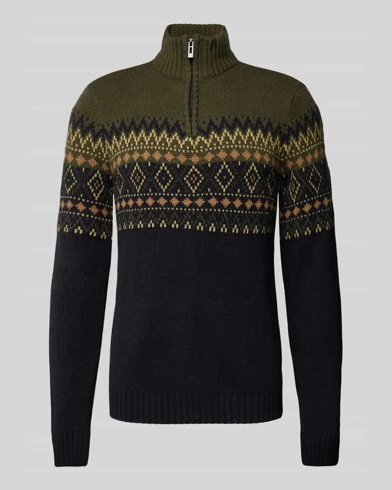 Blend Strickpullover mit Stehkragen 