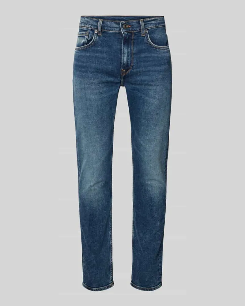 Pepe Jeans Slim Fit Jeans im 5-Pocket-Design Modell 'HATCH Jeansblau
