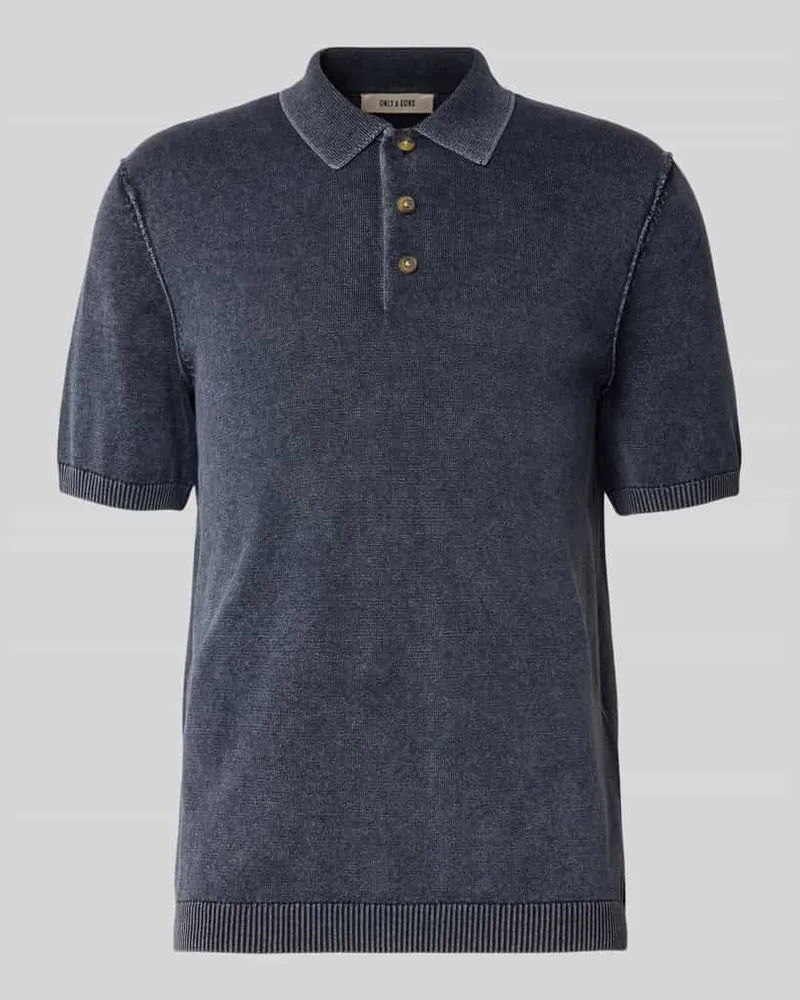 Only & Sons Regular Fit Poloshirt aus reiner Baumwolle Modell 'GARSON Marine