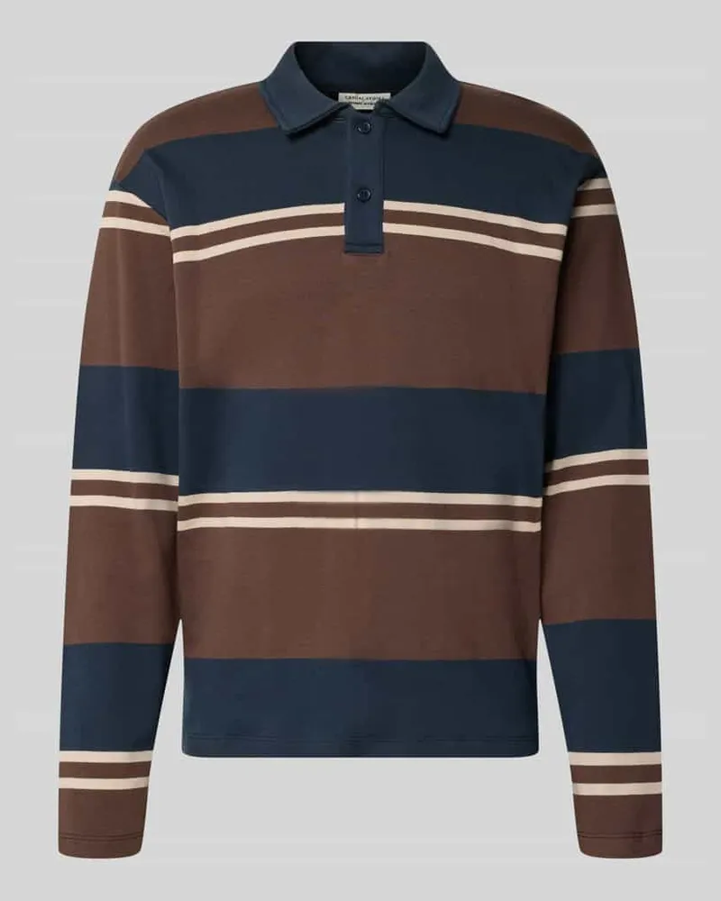 Casual Friday Poloshirt aus reiner Baumwolle mit Polokragen Modell 'ASMUS Marine