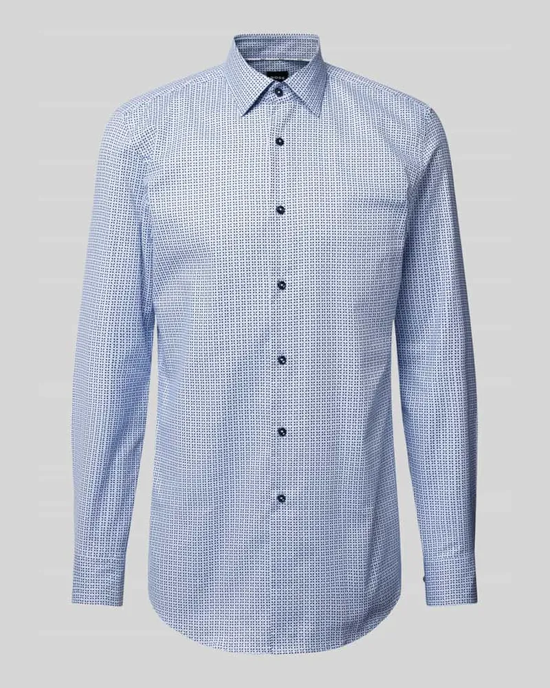 HUGO BOSS Slim Fit Businesshemd aus Baumwoll-Mix mit extra langem Arm Modell 'HANK 