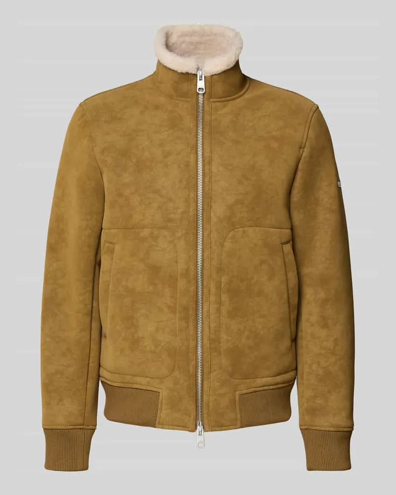 cinque Jacke mit Stehkragen Modell 'TERRY Mittelbraun