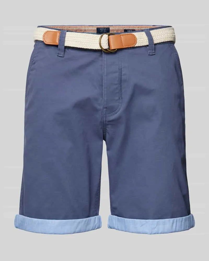 McNeal Slim Fit Bermudas mit Gürtel 