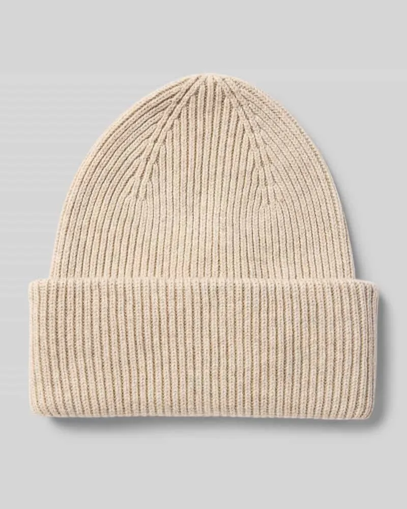 Profuomo Beanie mit breiter Krempe Beige