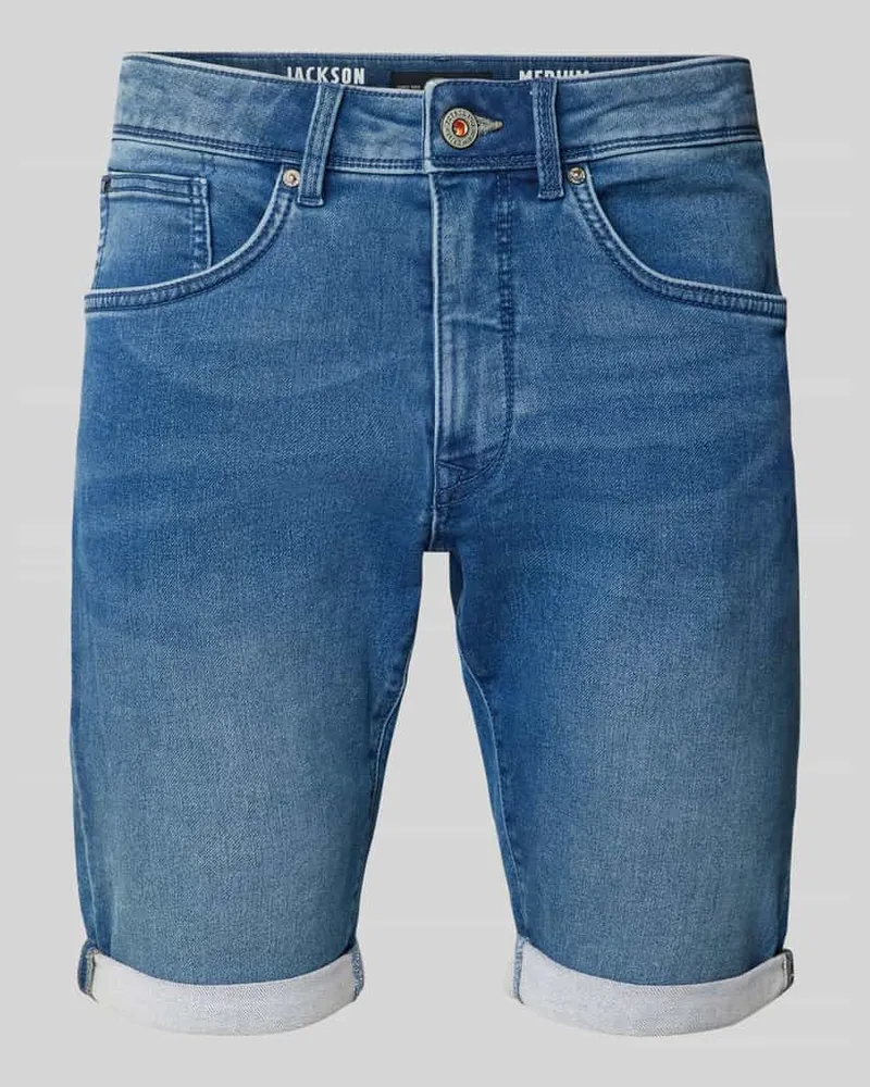Petrol Industries Slim Fit Jeansshorts im 5-Pocket-Design Jeansblau