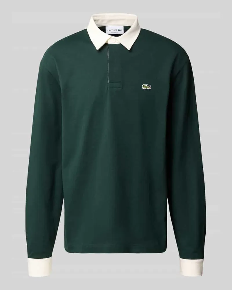 Lacoste Poloshirt mit Logo-Patch Bottle