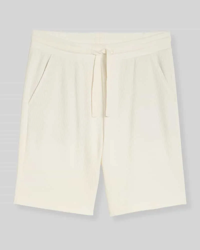 Tom Tailor Regular Fit Sweatshorts aus Baumwoll-Mix Offwhite