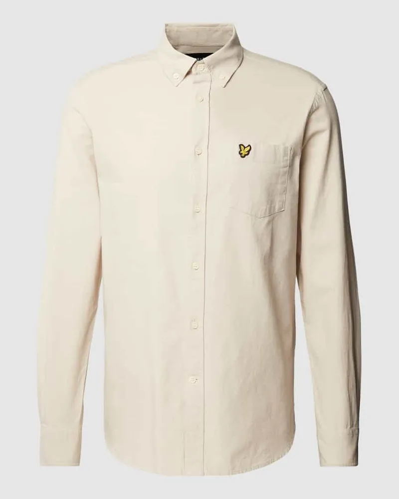Lyle & Scott Slim Fit Freizeithemd aus Baumwoll-Leinen-Mix 
