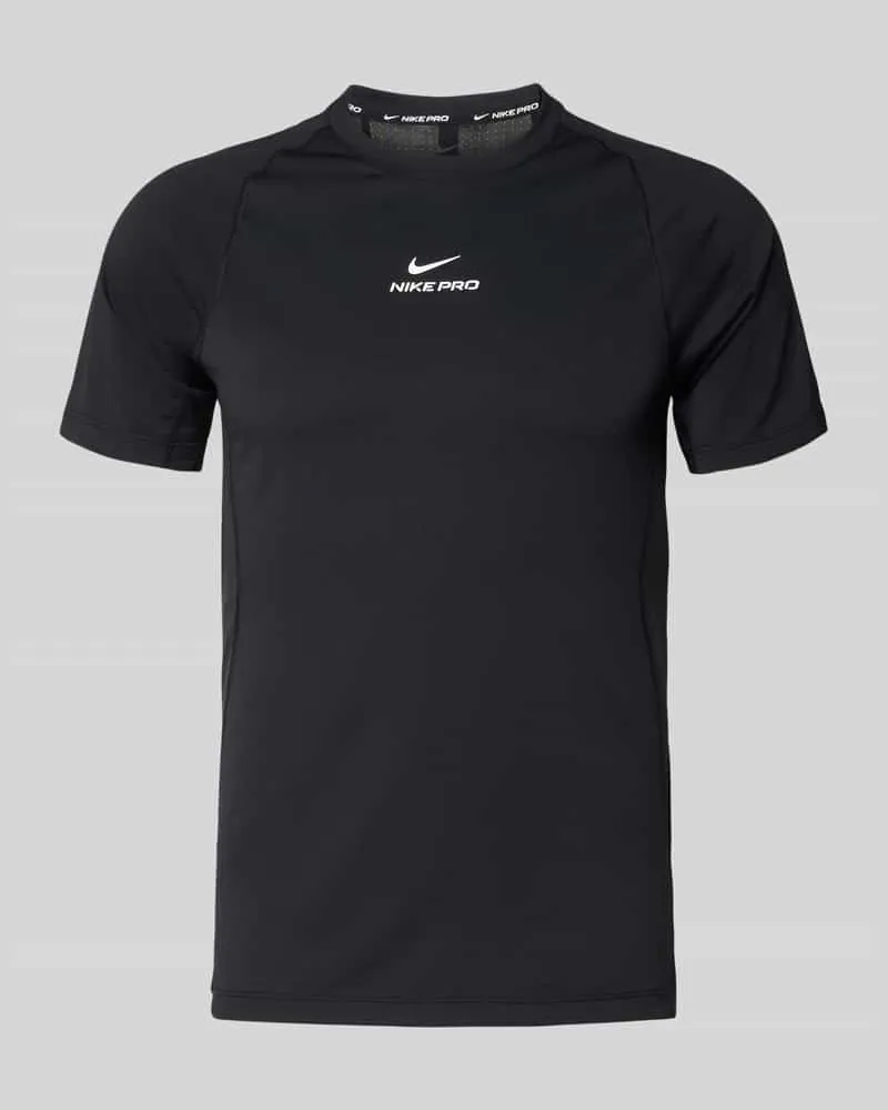 Nike T-Shirt mit Logo-Print und Raglanärmeln Black