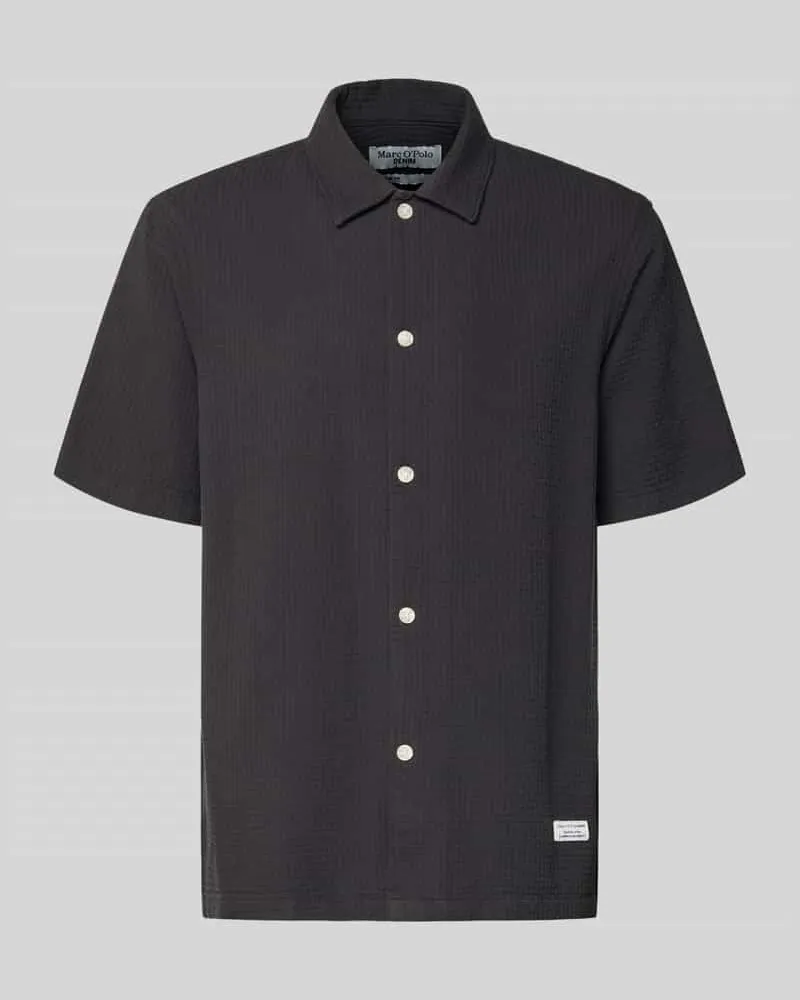Marc O'Polo Regular Fit Freizeithemd aus reiner Baumwolle Graphit