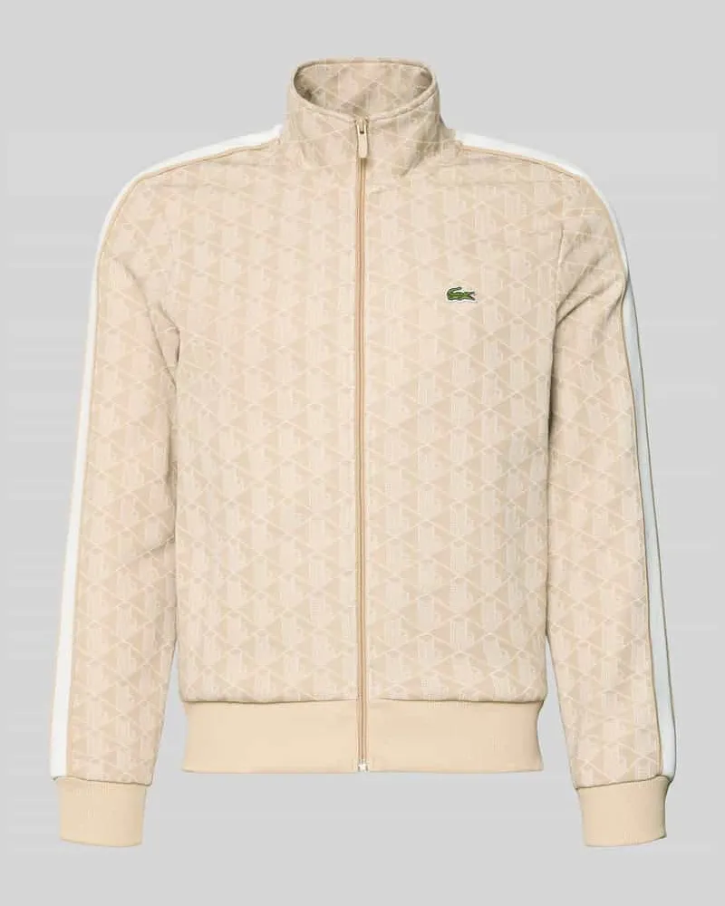 Lacoste Regular Fit Sweatjacke mit Baumwoll-Anteil Offwhite