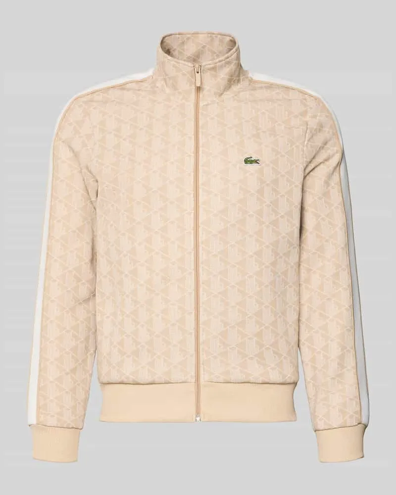 Lacoste Regular Fit Sweatjacke mit Baumwoll-Anteil Offwhite