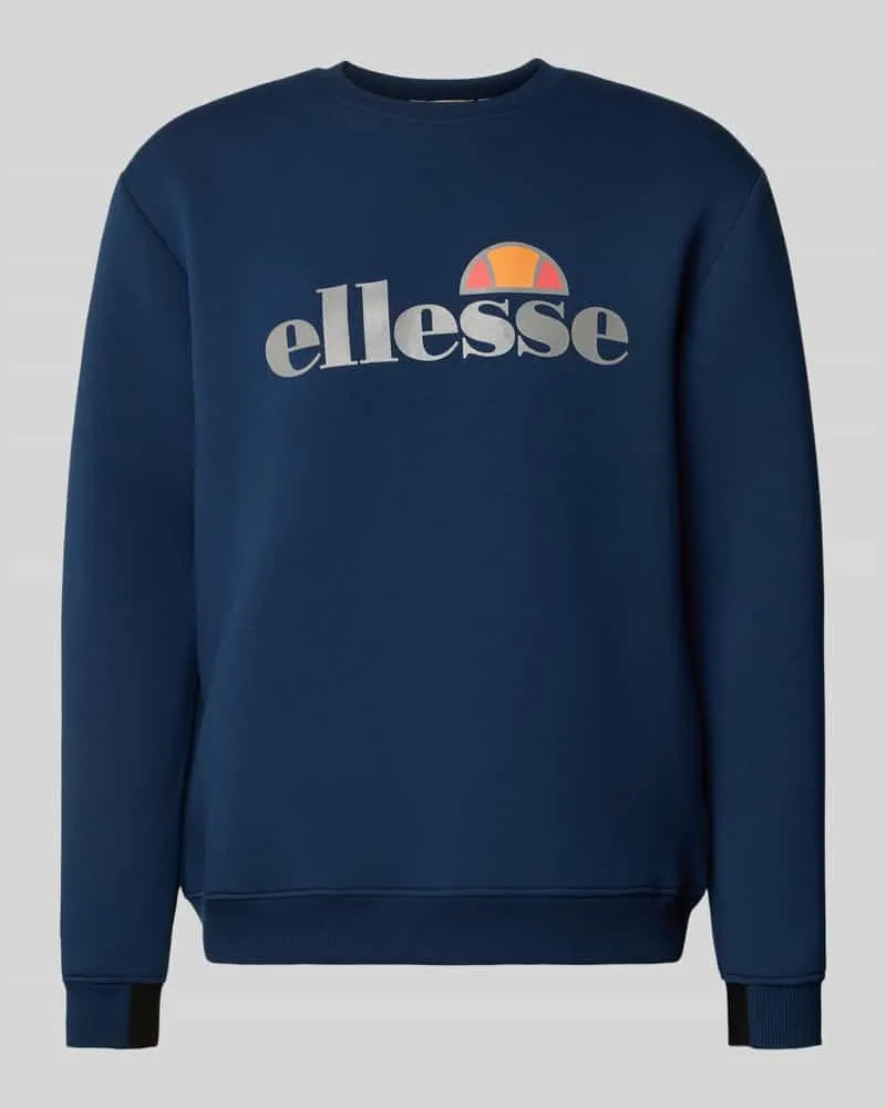 Ellesse Sweatshirt mit Label-Print Modell 'CORVARO Marine