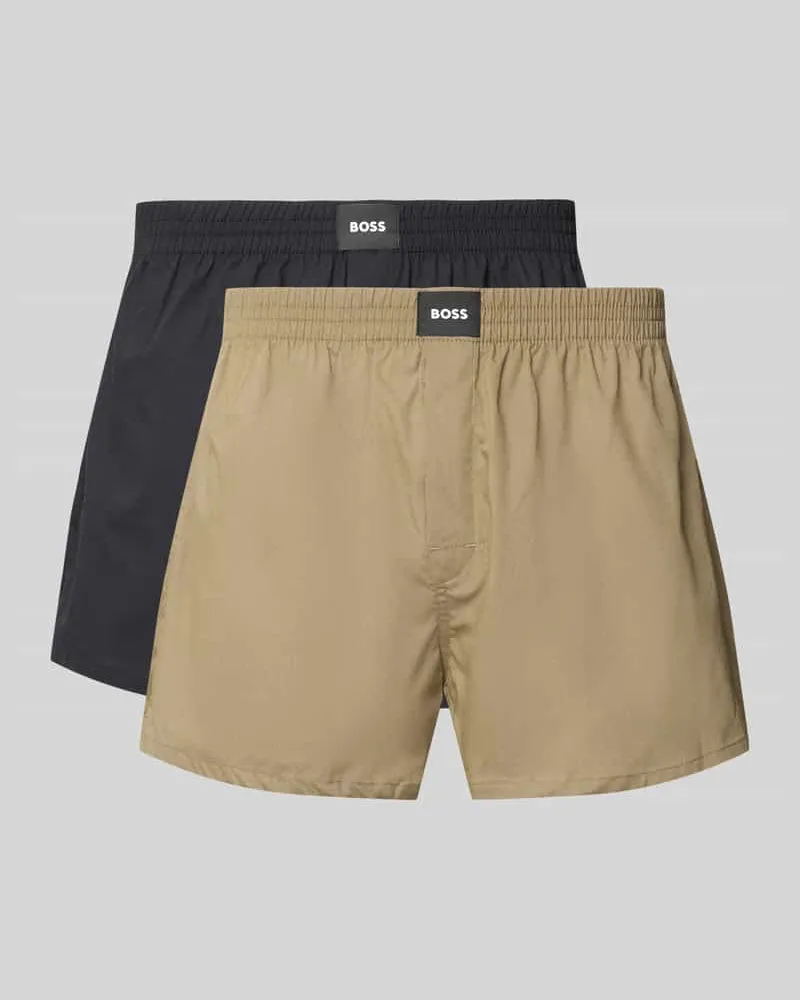 HUGO BOSS Boxershorts aus reiner Baumwolle im 2er-Pack Camel
