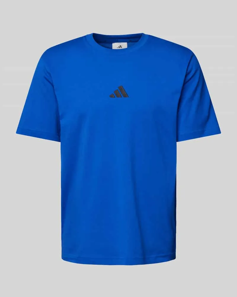 adidas T-Shirt mit Logo-Stitching Royal