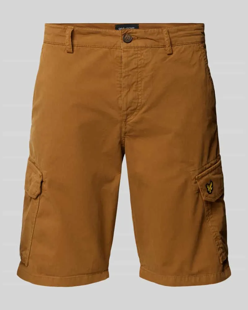 Lyle & Scott Regular FIt Cargoshorts mit Logo-Stitching Modell 'WEMBLEY Beige