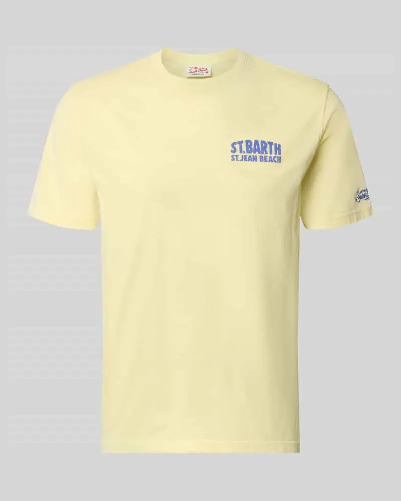 MC2 Saint Barth T-Shirt mit Label-Prints Modell 'PORTLAND Hellgelb