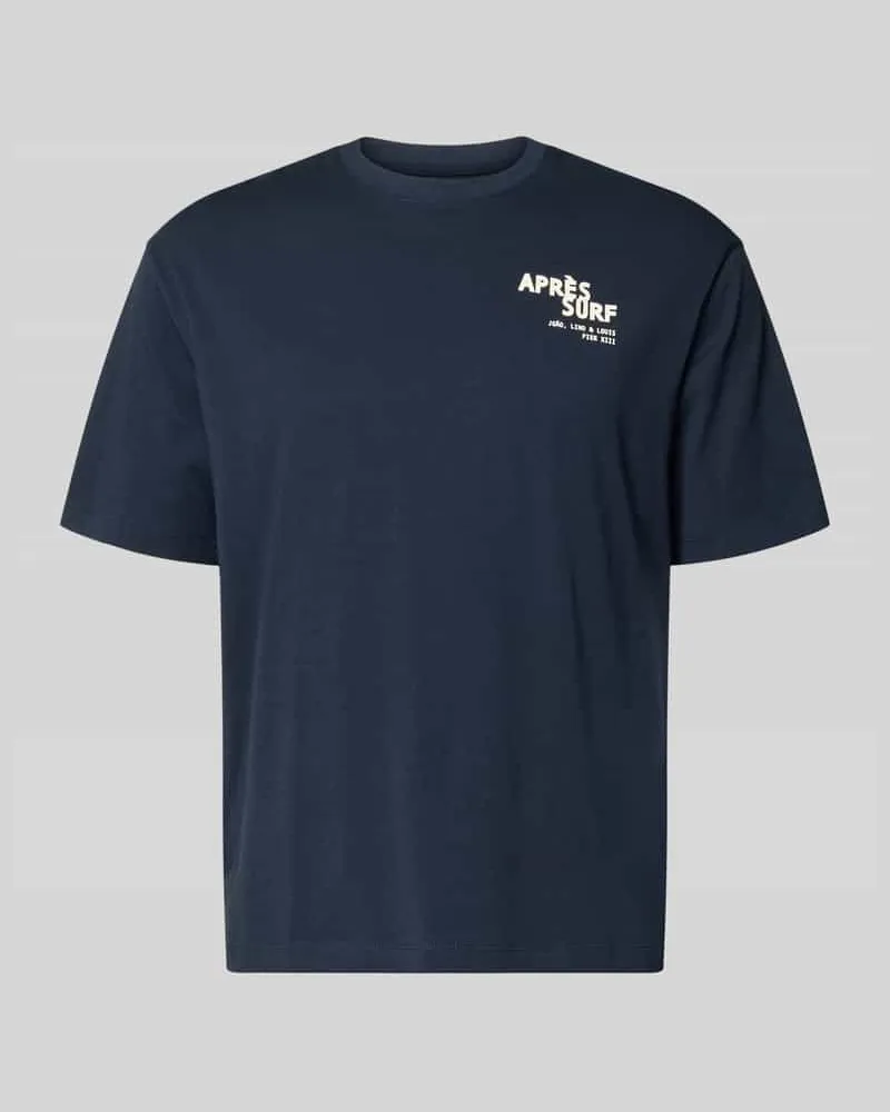 S.Oliver Regular Fit T-Shirt aus reiner Baumwolle Marine