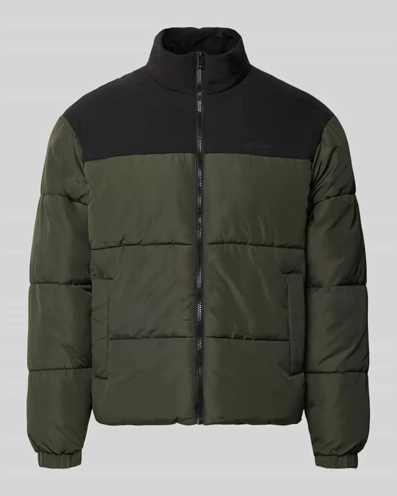 Jack & Jones Steppjacke mit Stehkragen Modell 'RAZE Oliv