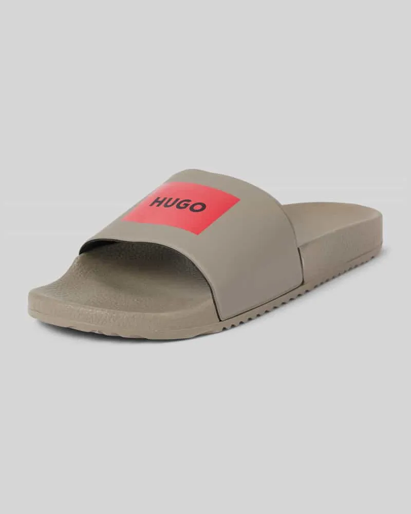 HUGO BOSS Slides mit Label-Print Modell 'Timein 
