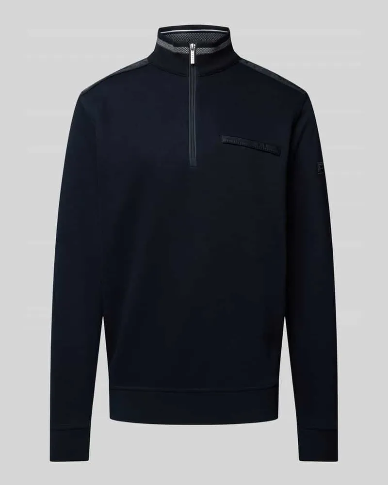 Bugatti Sweatshirt mit Label-Detail Marine
