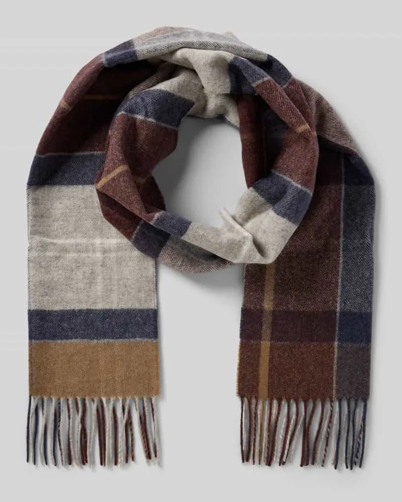 Barbour Schal aus reiner Lammwolle Modell 'INVERNESS Mittelbraun