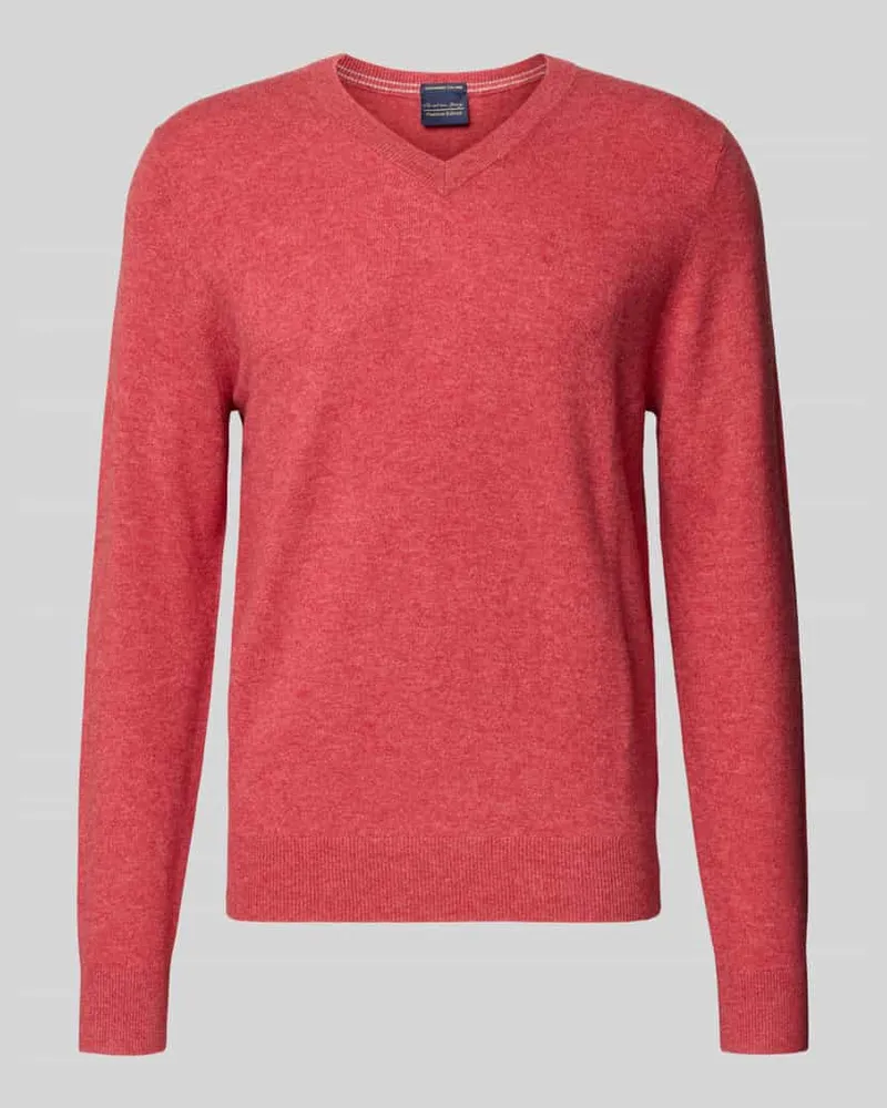 Christian Berg Strickpullover aus Wolle-Kaschmir-Mix mit V-Ausschnitt 