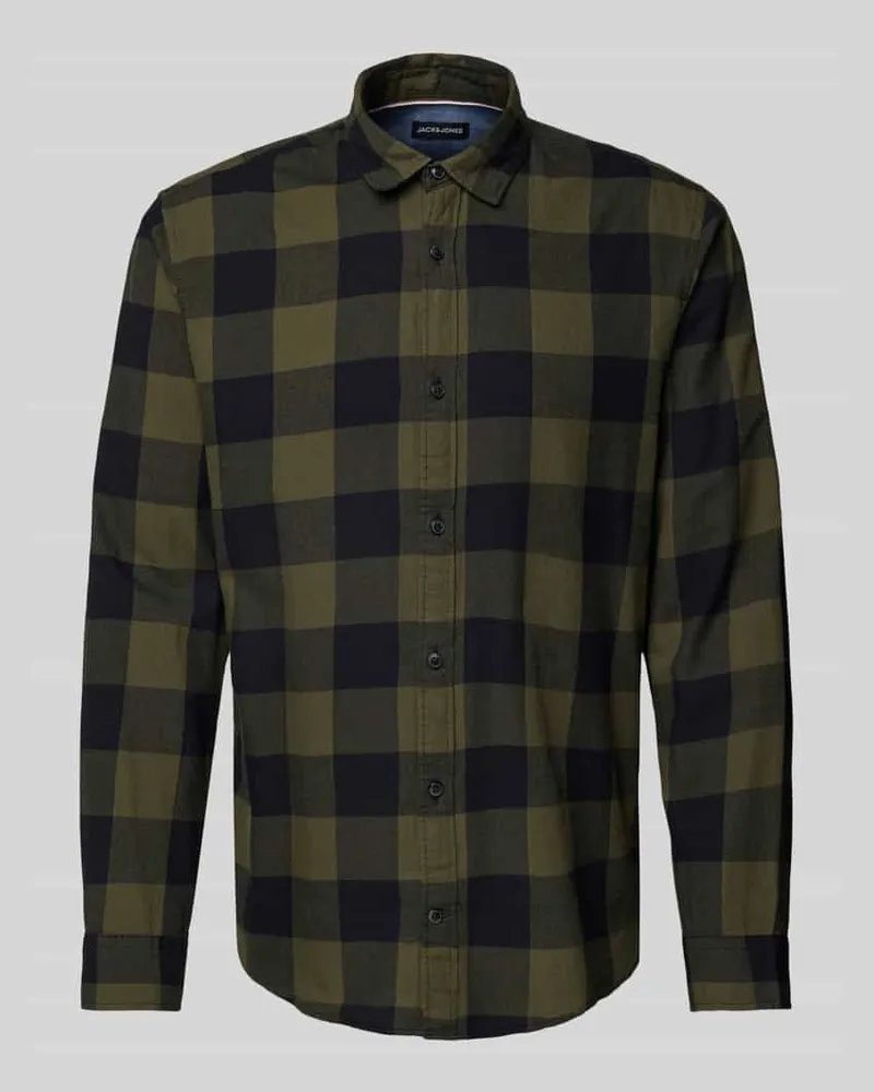 Jack & Jones Freizeithemd mit Knopfleiste Modell 'GINGHAM 