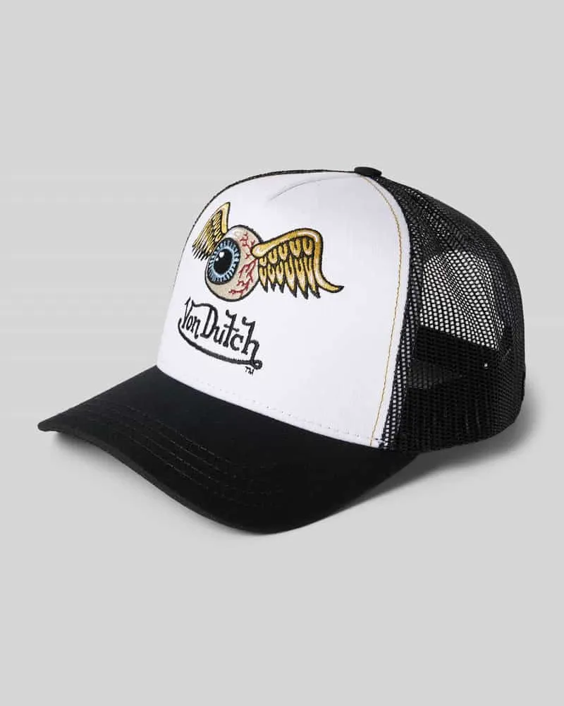 Von Dutch Trucker Cap mit Stitching Weiss