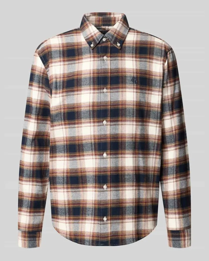 McNeal Regular Fit Freizeithemd mit Button-Down-Kragen Dunkelblau