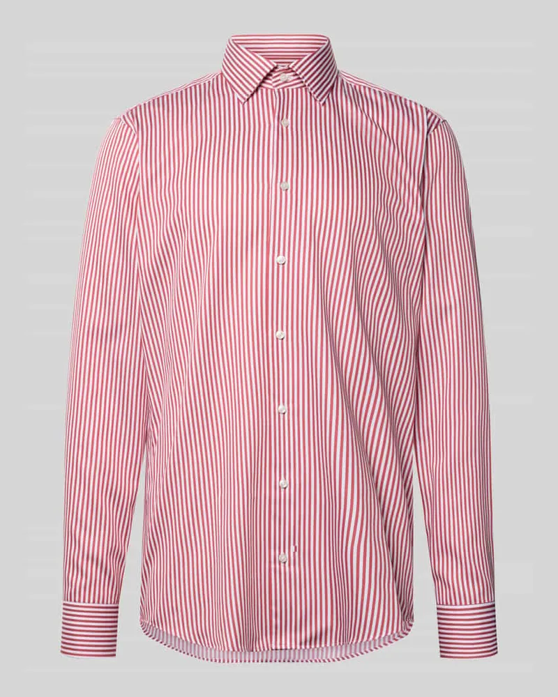HUGO BOSS Regular Fit Businesshemd mit extra langem Arm Modell 'H-JOE-K Rot