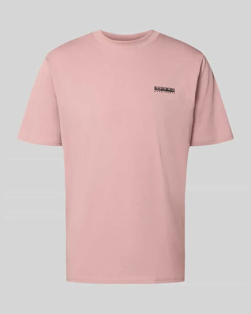 Napapijri T-Shirt mit Logo und Rundhalsausschnitt Altrosa